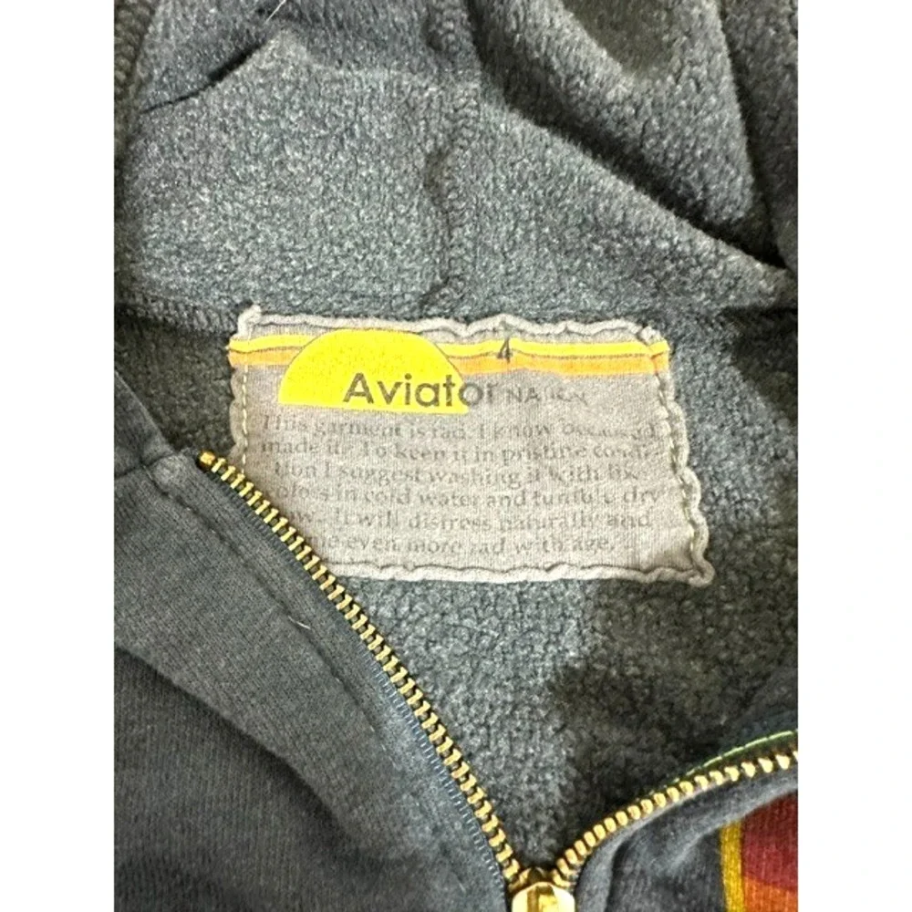 Aviator Nation 2/4T Navy Blue Logo Zip Hoodie & Gray Soul Cycle Logo Sweats